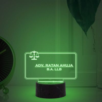 Advocate Name Plate With Customized Name